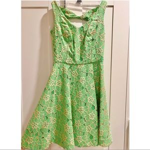 Green & Pink Floral Lilly Pulitzer Shift Dress